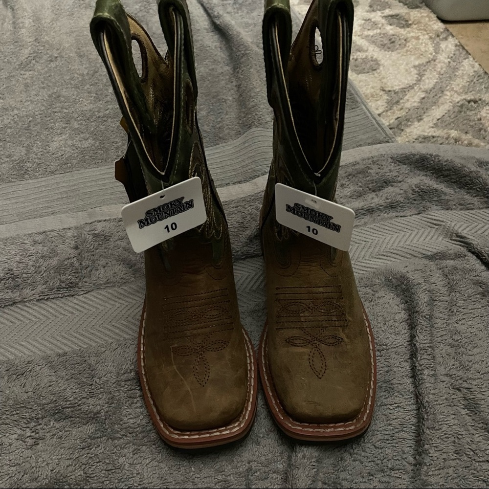 Boys leather cowboy boots